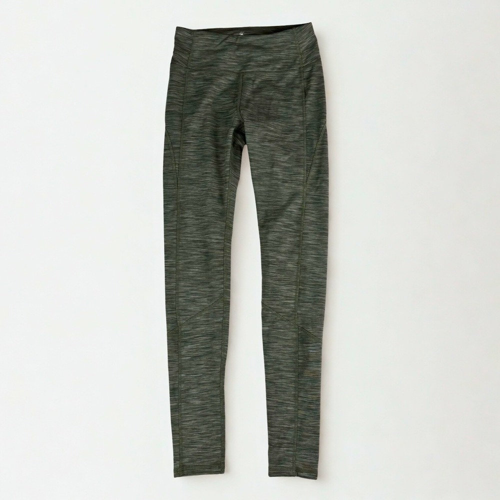 Kyodan Leggings Womens XS Green Space Dye Zip Pocket Athletic Yoga Stretch Pants